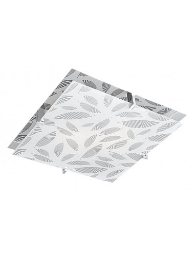 CANDELLUX FIKUS LAMPA SUFITOWA PLAFON 36X36 2X60W E27 CHROM 10-12821