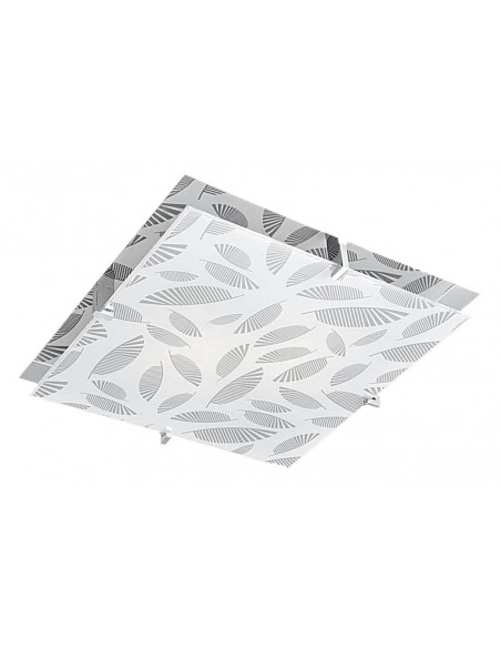 CANDELLUX FIKUS LAMPA SUFITOWA PLAFON 36X36 2X60W E27 CHROM 10-12821