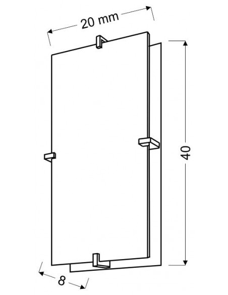 CANDELLUX FIKUS LAMPA SUFITOWA PLAFON 40X20 2X60W E27 CHROM 10-12838