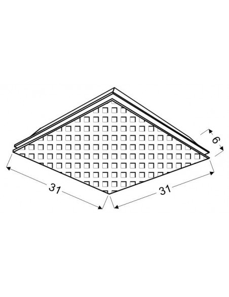 CANDELLUX MOSAIC LAMPA SUFITOWA PLAFON 31X31 1X9W LED 10-30627