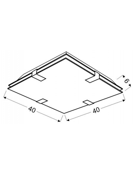 CANDELLUX FIERA LAMPA SUFITOWA PLAFON 40X40 1X18W LED KWADRAT 10-30795