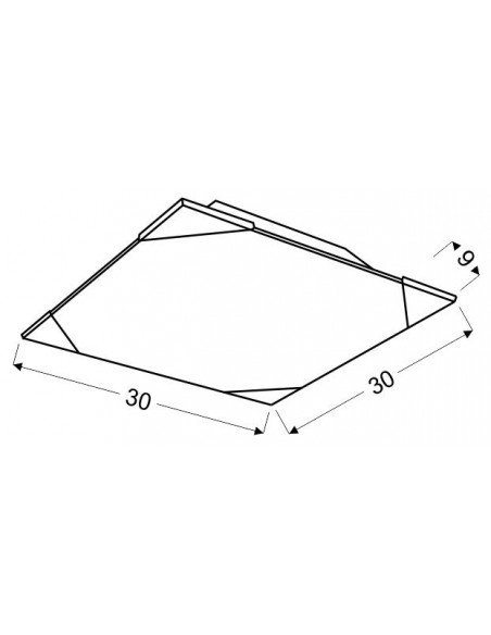 CANDELLUX CEDRA LAMPA SUFITOWA PLAFON 30X30 2X60W E27 10-05458