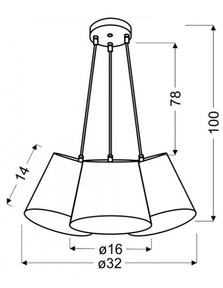 CANDELLUX GIRL LAMPA WISZĄCA 3X40W E27 33-62949
