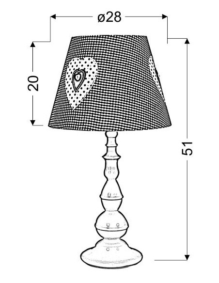 CANDELLUX SWEET 2 LAMPA GABINETOWA 1X60W E27 RÓŻOWA 41-64189