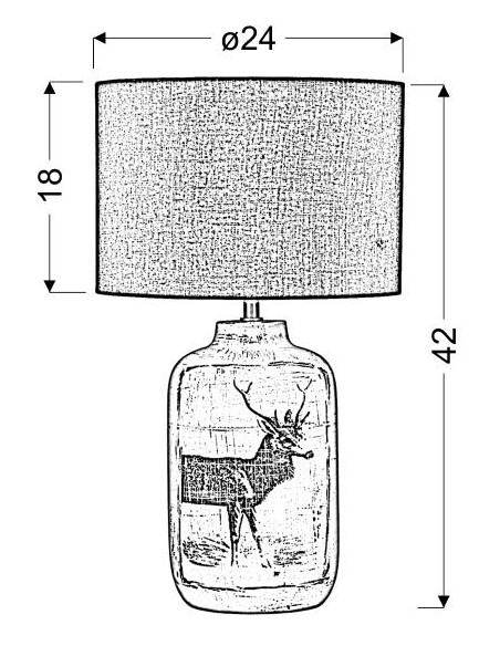 CANDELLUX WALIA 2 LAMPA GABINETOWA 42CM 1X60W E27 SREBRNA 41-39194