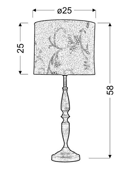 CANDELLUX SAFARI LAMPA GABINETOWA 1X60W E27 41-03393