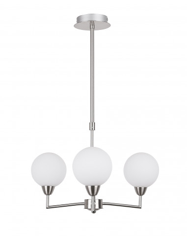 CANDELLUX Logos lampa wisząca satynowy 3x25w g9 klosz biały 33-05441