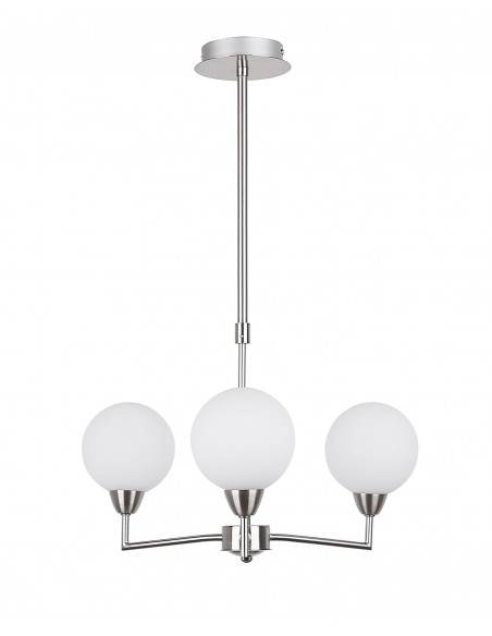 CANDELLUX Logos lampa wisząca satynowy 3x25w g9 klosz biały 33-05441