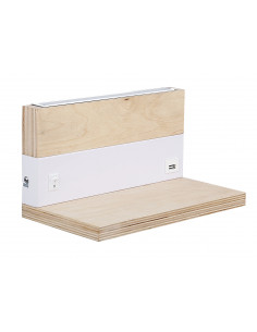 CANDELLUX ANET LAMPA KINKIET DREWNIANY Z PÓŁKĄ 2X4W LED 4000K MASKOWNICA BIAŁA 22-03386