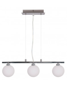 CANDELLUX Raisa lampa wisząca chromowy 3x40w g9 klosz biały 33-01382