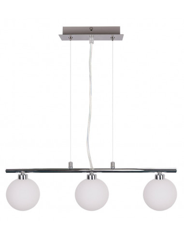 CANDELLUX Raisa lampa wisząca chromowy 3x40w g9 klosz biały 33-01382