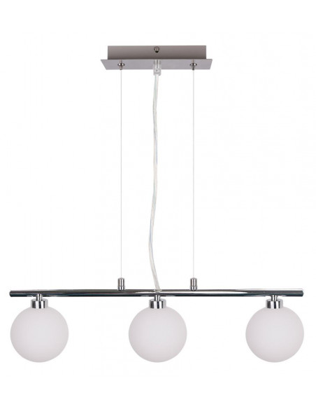 CANDELLUX Raisa lampa wisząca chromowy 3x40w g9 klosz biały 33-01382
