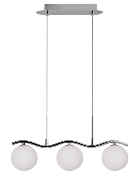 CANDELLUX Ramon lampa wisząca chromowy 3x40w g9 klosz biały 33-01405