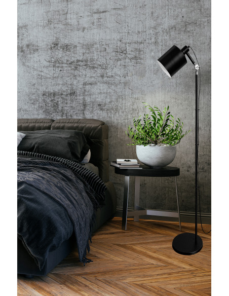 CANDELLUX ZANA LAMPA PODŁOGOWA CZARNY 1X60W E27 KLOSZ CZARNY 51-02853