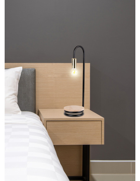 CANDELLUX ABI LAMPKA STOŁOWA CZARNO ZŁOTY 1X40W E14 41-80080