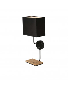 CANDELLUX Keto lampa kinkiet czarny 1x40w e14 abażur czarny z włącznikiem 21-76854