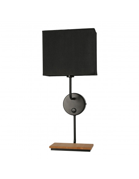 CANDELLUX Keto lampa kinkiet czarny 1x40w e14 abażur czarny z włącznikiem 21-76854