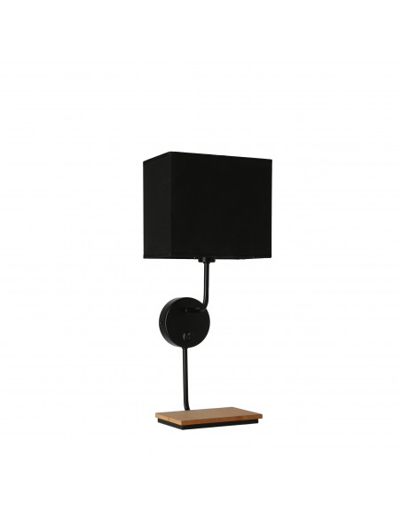 CANDELLUX Keto lampa kinkiet czarny 1x40w e14 abażur czarny z włącznikiem 21-76854