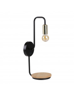 CANDELLUX Bipi lampa kinkiet czarno złoty 1x40w e14 z włącznikiem 21-76847