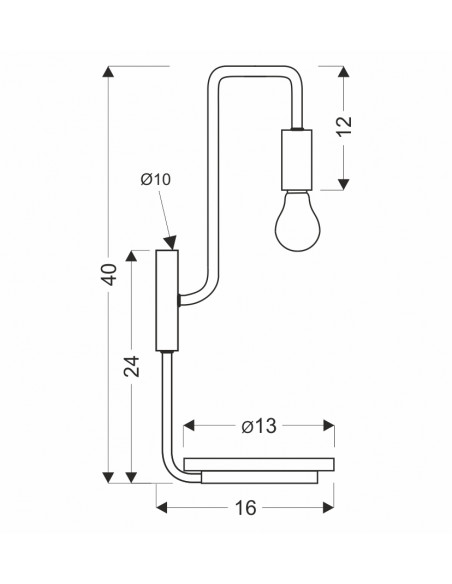 CANDELLUX Bipi lampa kinkiet czarno złoty 1x40w e14 z włącznikiem 21-76847