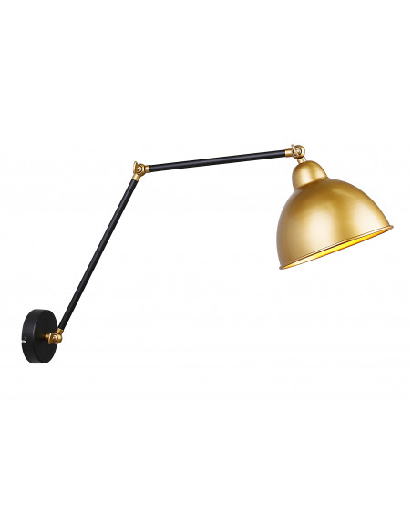 CANDELLUX Truck lampa kinkiet czarny+złoty 1x40w e27 klosz złoty 21-05915