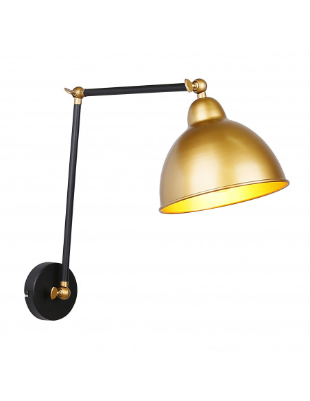 CANDELLUX Truck lampa kinkiet czarny+złoty 1x40w e27 klosz złoty 21-05915