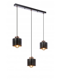 CANDELLUX OLENA LAMPA WISZĄCA CZARNA 3X60W E27 KLOSZ CZARNY 33-79022