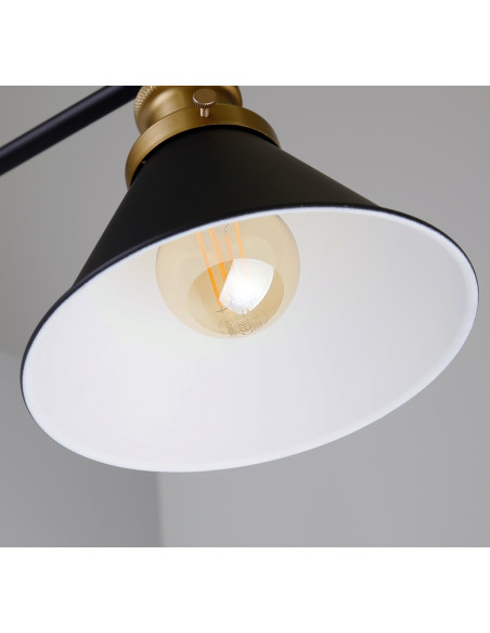 CANDELLUX Fundo lampa kinkiet czarny+złoty 1x40w e27 klosz czarny 21-05908