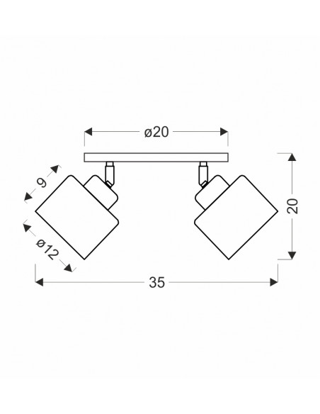 CANDELLUX WAMA LAMPA SUFITOWA CZARNY 2X40W E27 KLOSZ CZARNY+SREBRNY 98-00439