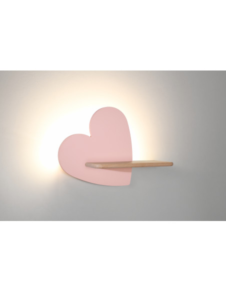 CANDELLUX Heart lampa kinkiet 5w led 4000k iq kids różowy 21-03850