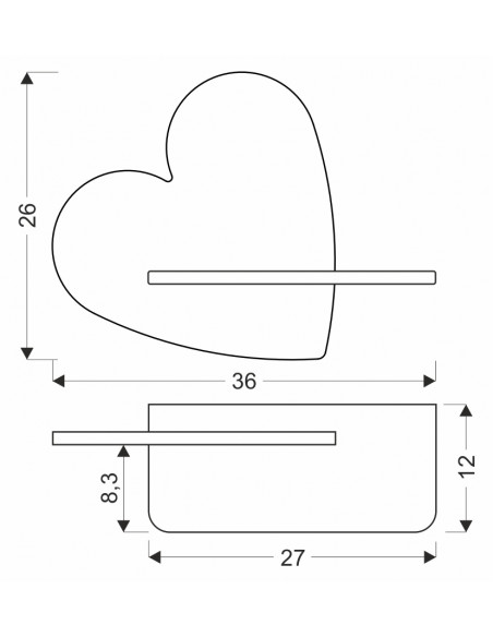 CANDELLUX Heart lampa kinkiet 5w led 4000k iq kids różowy 21-03850