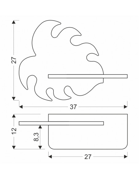 CANDELLUX Monstera lampa kinkiet 5w led 4000k iq kids zielony 21-00941