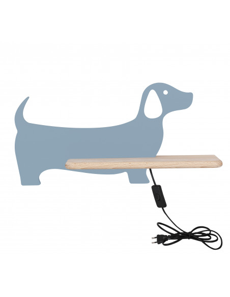CANDELLUX DOG LAMPA KINKIET 5W LED 4000K IQ KIDS Z PRZEW NIEBIESKI 21-02983