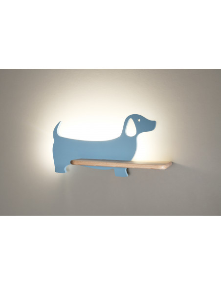 CANDELLUX DOG LAMPA KINKIET 5W LED 4000K IQ KIDS Z PRZEW NIEBIESKI 21-02983