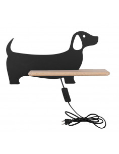 CANDELLUX DOG LAMPA KINKIET 5W LED 4000K IQ KIDS Z PRZEW CZARNY 21-01047