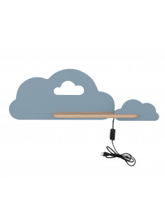 CANDELLUX CLOUD LAMPA KINKIET ŚCIENNY 5W LED IQ KIDS Z PRZEWODEM Z WŁ. I WTYCZKĄ NIEBIESKI 21-75710