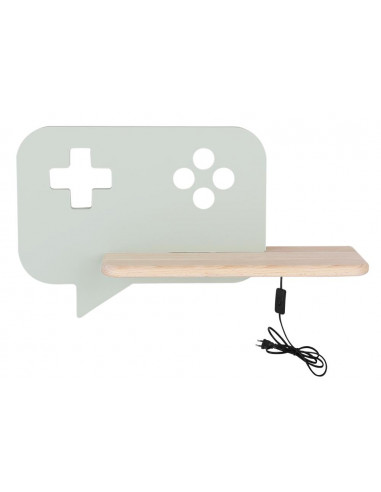 CANDELLUX CONSOLE LAMPA KINKIET ŚCIENNY 5W LED IQ KIDS Z PRZEWODEM Z WŁ. I WTYCZKĄ MIĘTOWY 21-84453