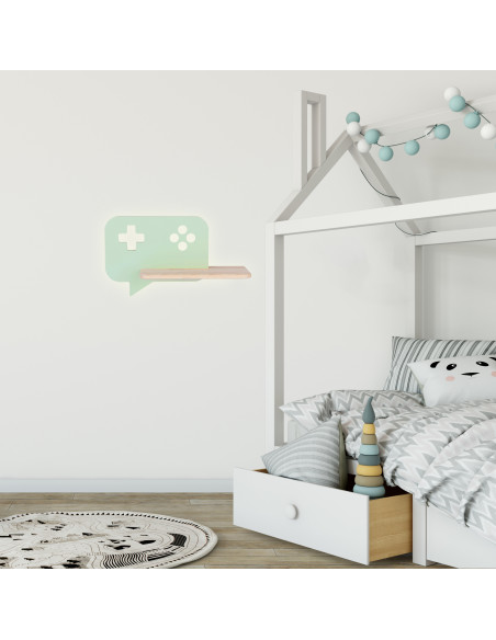 CANDELLUX CONSOLE LAMPA KINKIET ŚCIENNY 5W LED IQ KIDS Z PRZEWODEM Z WŁ. I WTYCZKĄ MIĘTOWY 21-84453
