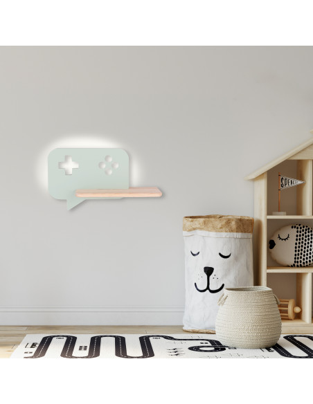 CANDELLUX CONSOLE LAMPA KINKIET ŚCIENNY 5W LED IQ KIDS Z PRZEWODEM Z WŁ. I WTYCZKĄ MIĘTOWY 21-84453