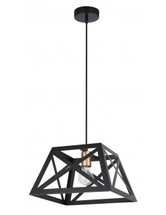CANDELLUX Origami lampa wisząca czarny 1x40w e27 klosz czarny 31-78520