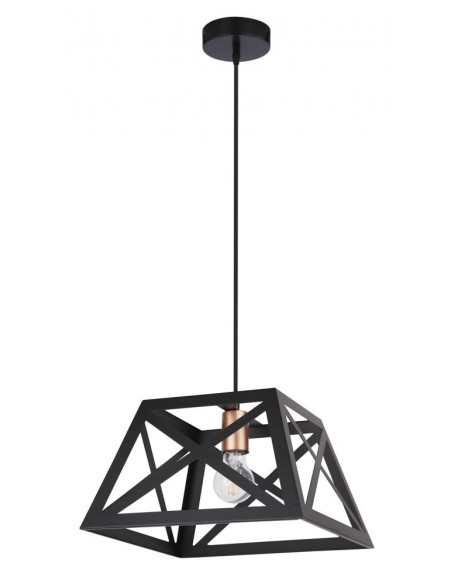 CANDELLUX Origami lampa wisząca czarny 1x40w e27 klosz czarny 31-78520