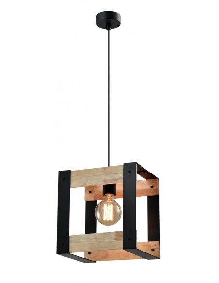 CANDELLUX Varna lampa wisząca czarny 1x40w e27 klosz czarny 31-78513