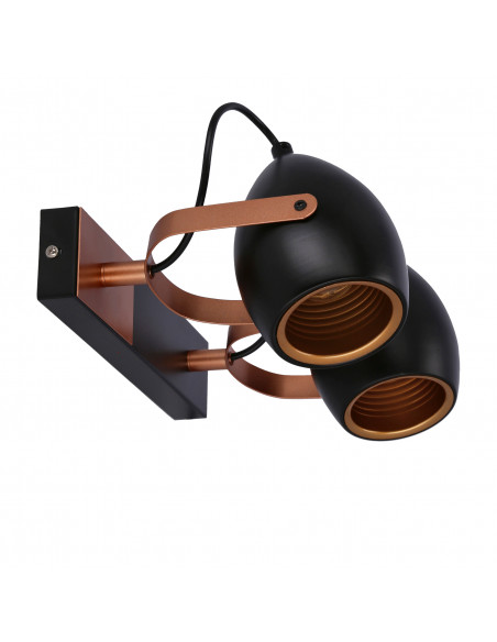 CANDELLUX Anica lampa sufitowa listwa czarny 2x40w e14 odbłyśnik złoty 92-81797