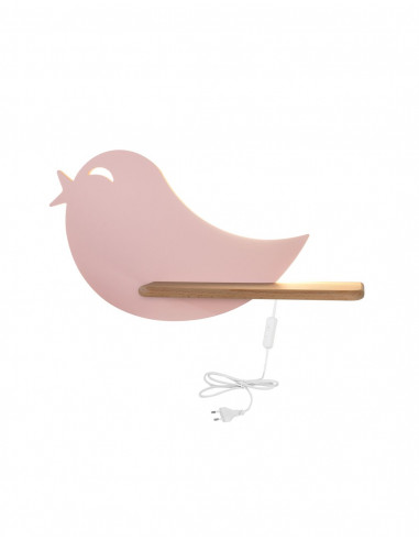 CANDELLUX BIRD LAMPA KINKIET 5W LED 4000K IQ KIDS Z PRZEWODEM Z WŁ. I WTYCZKĄ RÓŻOWY 21-85054