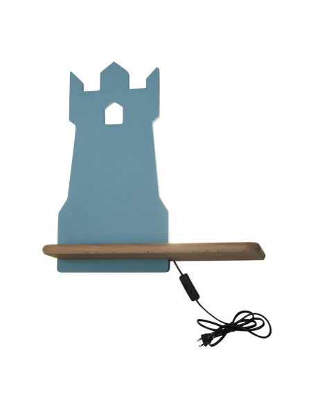 CANDELLUX TOWER LAMPA KINKIET 4W LED 4000K IQ KIDS Z PRZEWODEM Z WŁ. I WTYCZKĄ NIEBIESKI 21-85047