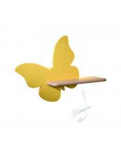 CANDELLUX BUTTERFLY LAMPA KINKIET 5W LED 4000K IQ KIDS Z PRZEWODEM Z WŁ. I WTYCZKĄ ZŁOTY 21-85153