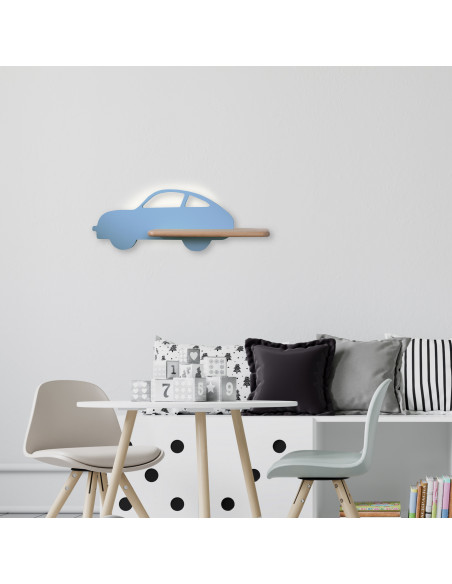 CANDELLUX CAR LAMPA KINKIET 5W LED 4000K WL IQ KIDS Z PRZEWODEM Z WŁ. I WTYCZKĄ NIEBIESKI 21-85085