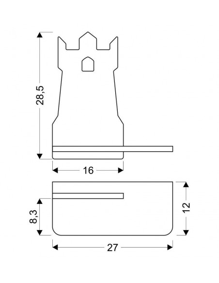 CANDELLUX Tower lampa kinkiet 4w led 4000k iq kids czarny 21-84712