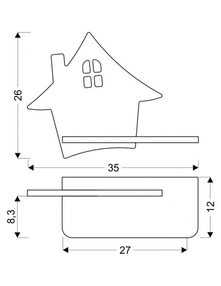 CANDELLUX House lampa kinkiet 4w led 4000k kl iq kids szary 21-84842