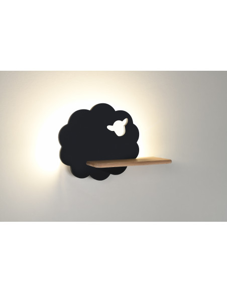 CANDELLUX Sheep lampa kinkiet 5w led 4000k iq kids czarny 21-84828
